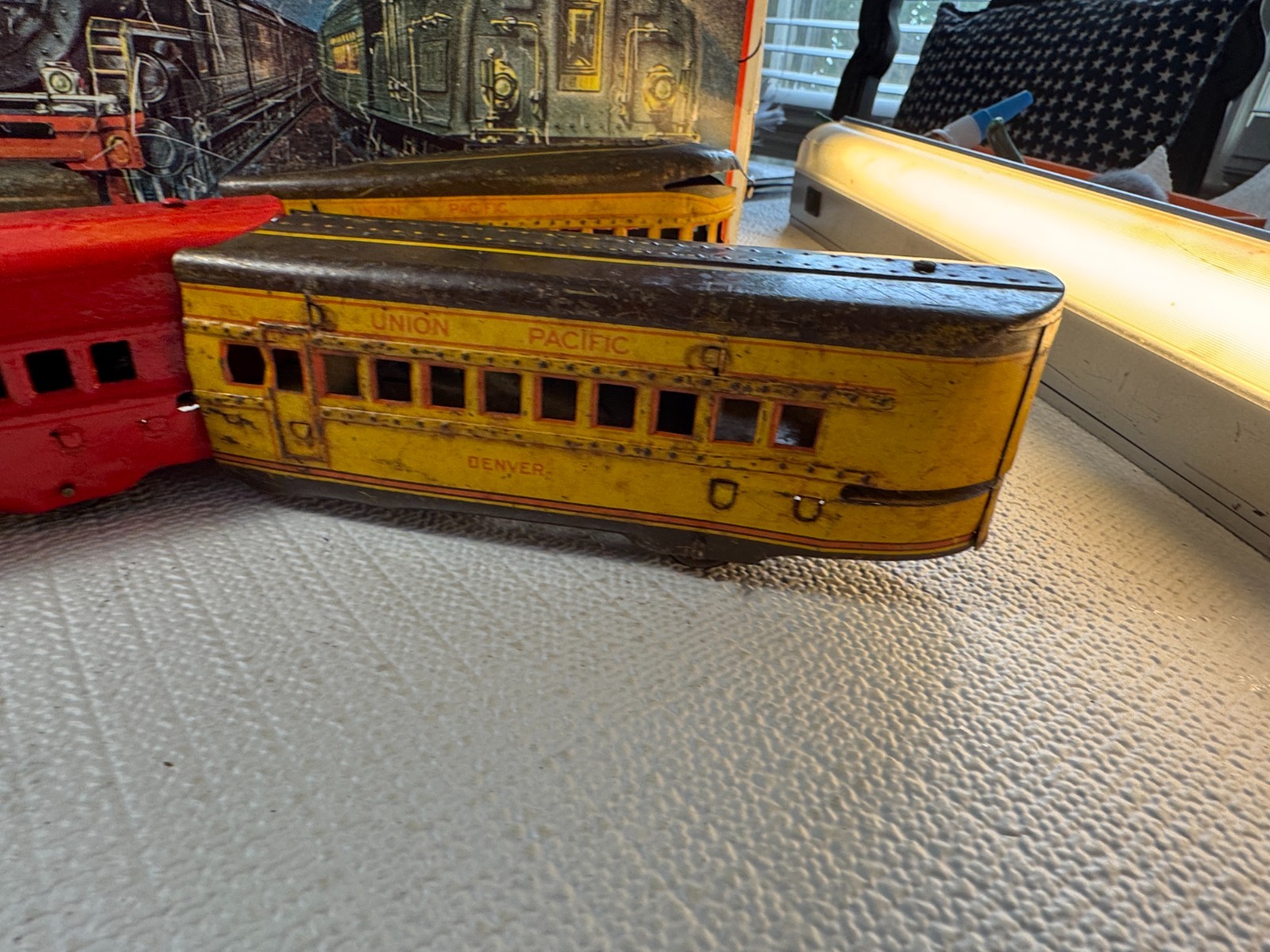 🚂 O SCALE- MARX – UNION PACIFIC M10005 DIESEL AND PASSENGER CARS 💥L2530