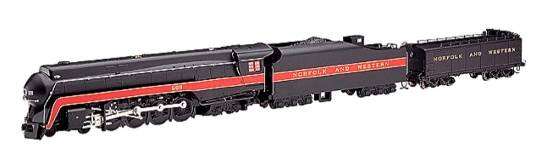 Bachmann Spectrum 82105 HO Scale N&W J 4-8-4 Freight Steam Locomotive #608 plus
