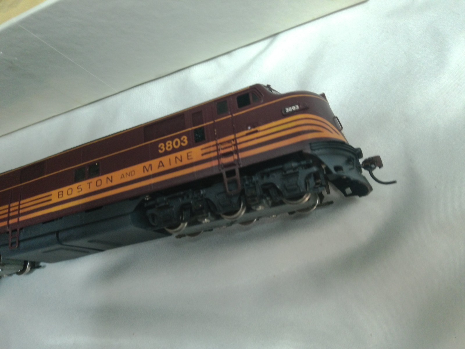 HO Scale Sunset Models Boston and Maine EMD E7 A-Unit Brass DC Locomotive