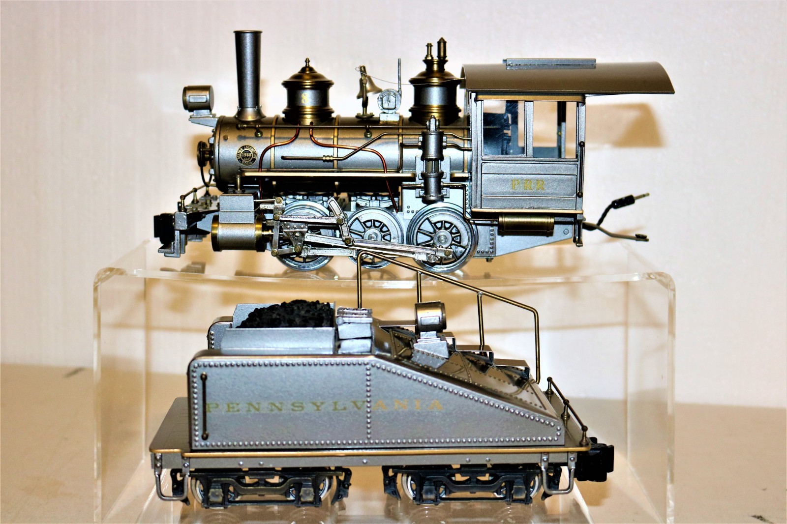 INCREDIBLE G scale Brass DELTON PENNSYLVANIA STAMPED STEEL GRAY 0-6-0 Ser #99