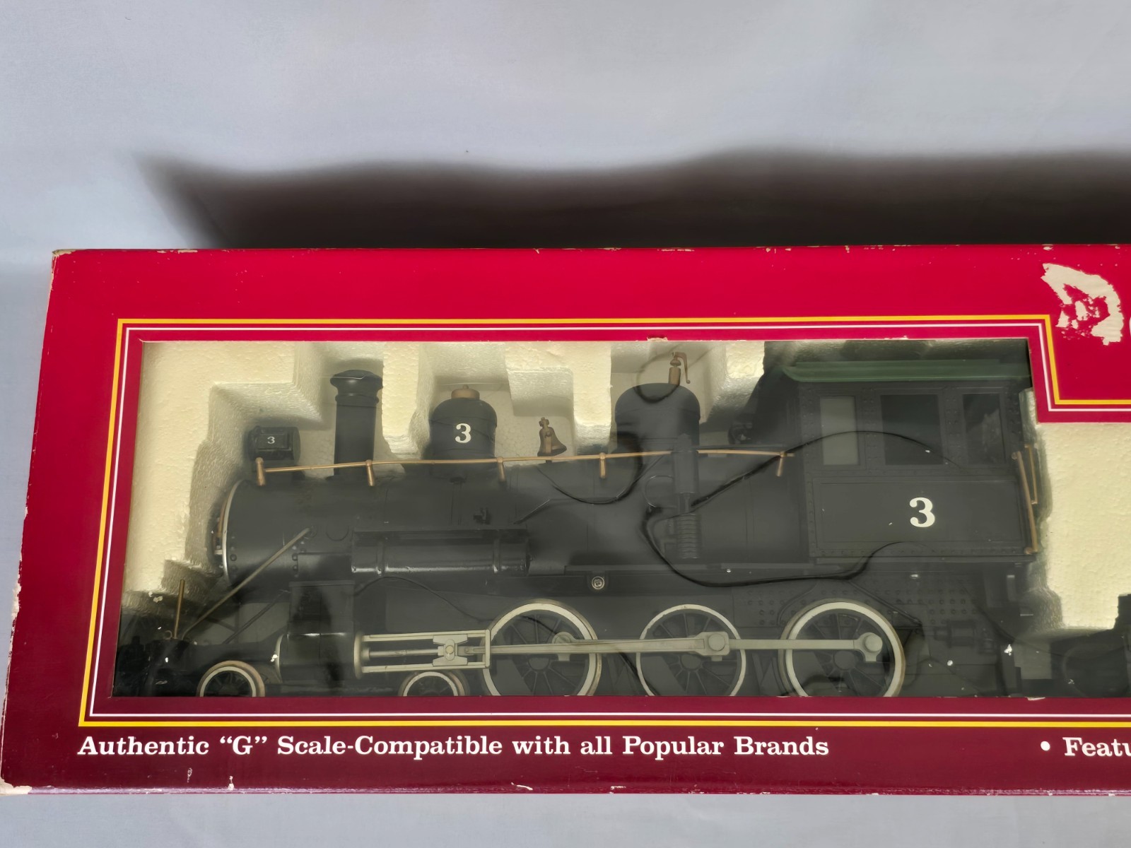 VINTAGE BACHMANN BIG HAULER G SCALE LOCOMOTIVE W/WOOD BURNING TENDER + BOX!