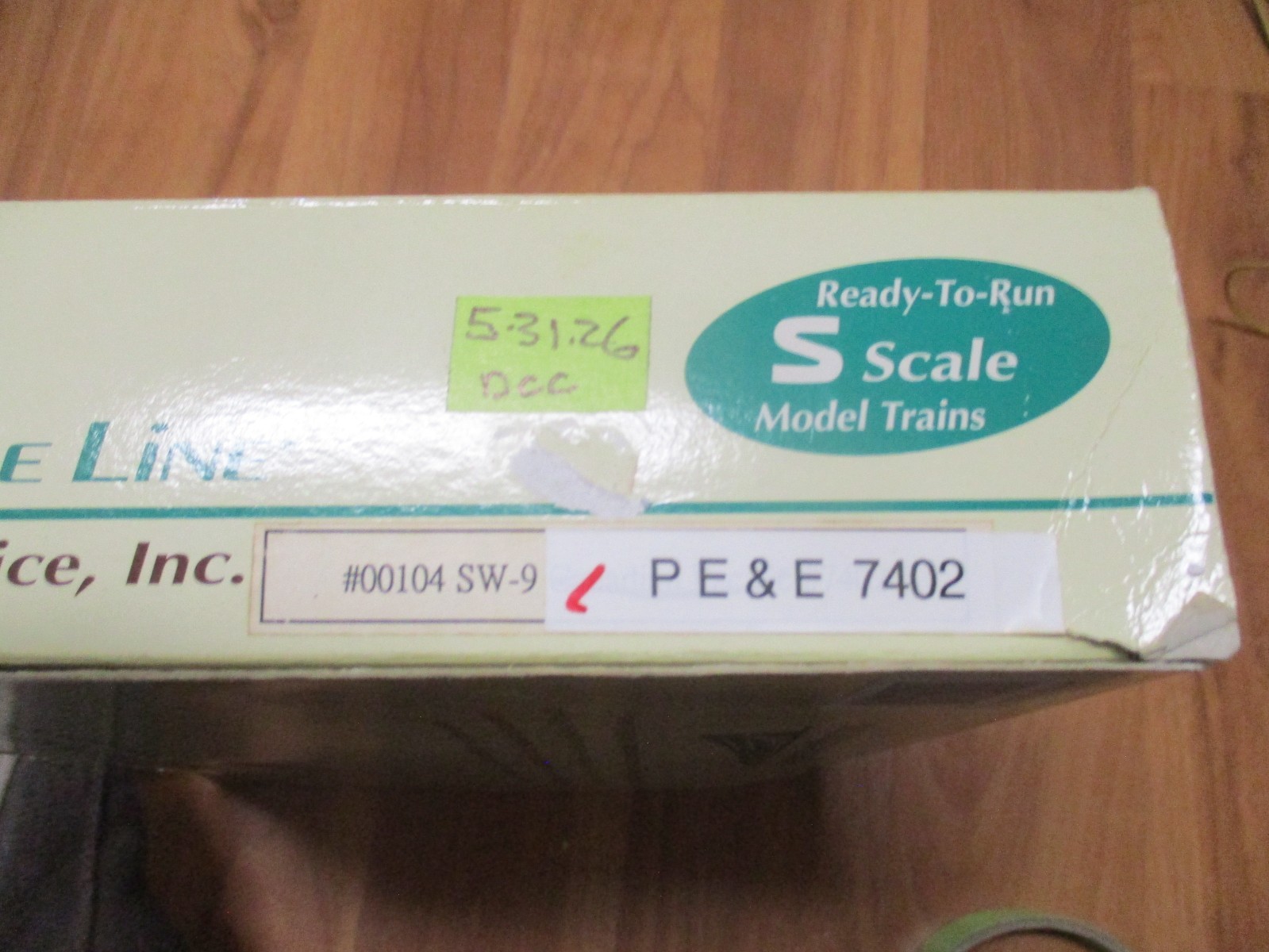 S Helper Custom Painted PE&E SW-9 Diesel (5/31/26 Garber Coll) Scale DCC