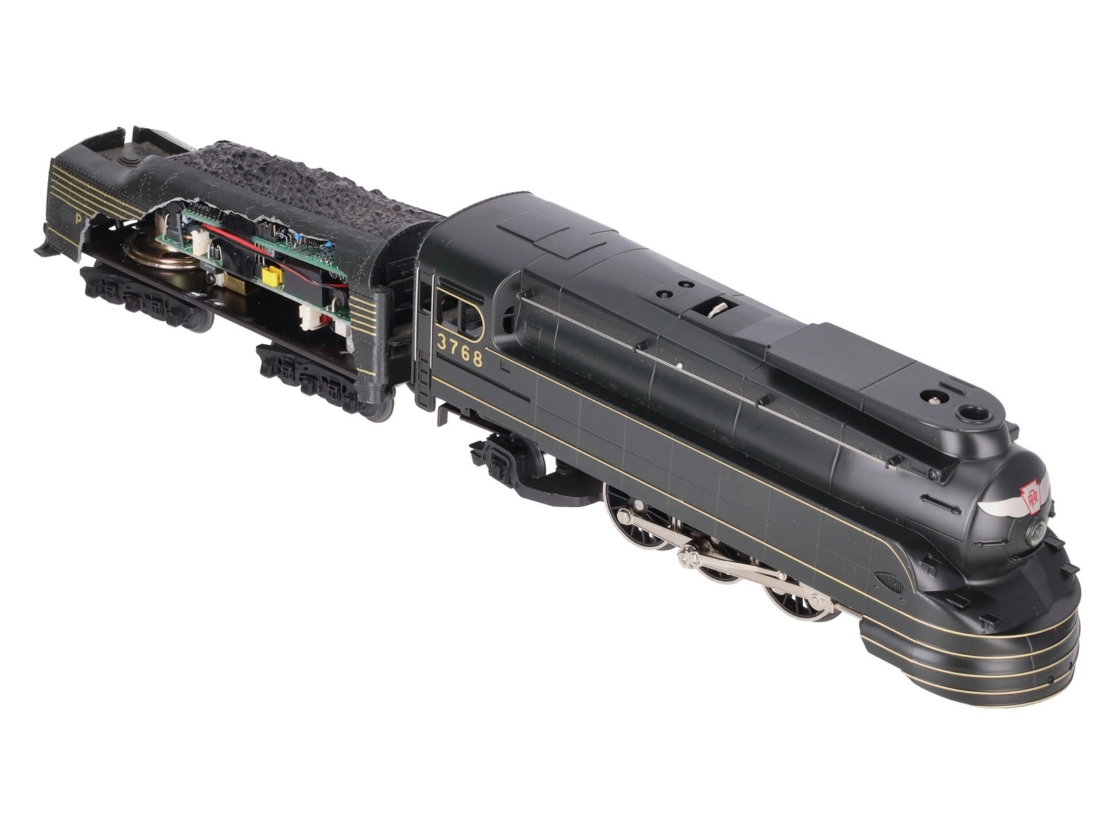 MTH 30-1118-1 O PRR 4-6-2 K-4s Torpedo Steam Locomotive & Tender #3768 w/PS1/Box