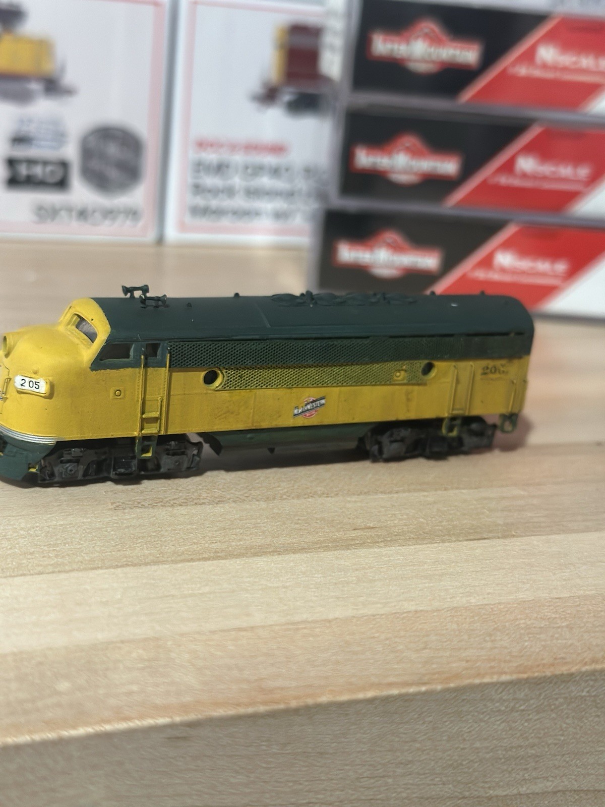 InterMountain N F3A F3B F3B Chicago & North Western CNW #205 Weathered Custom