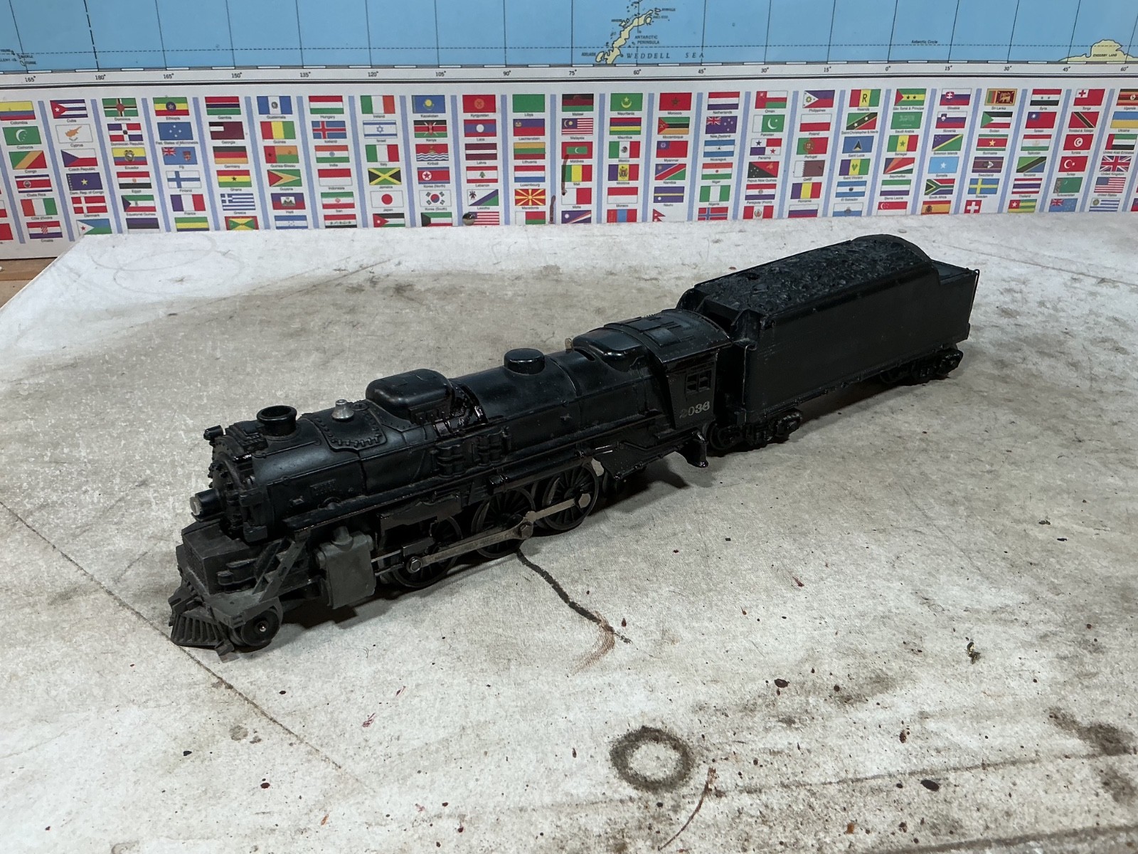 Lionel Postwar – Set 2036 Steam Engine 4 Freight Cars O Gauge / 027