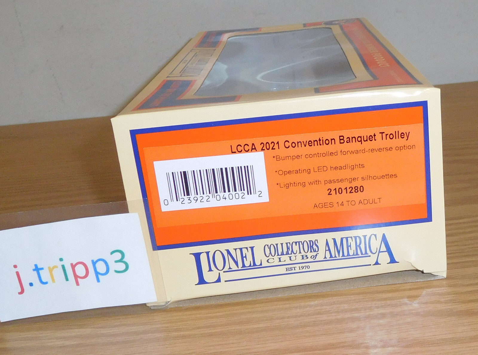 Lionel 2101280 LCCA Scranton Electric City Banquet Trolley Car O Gauge Toy Train