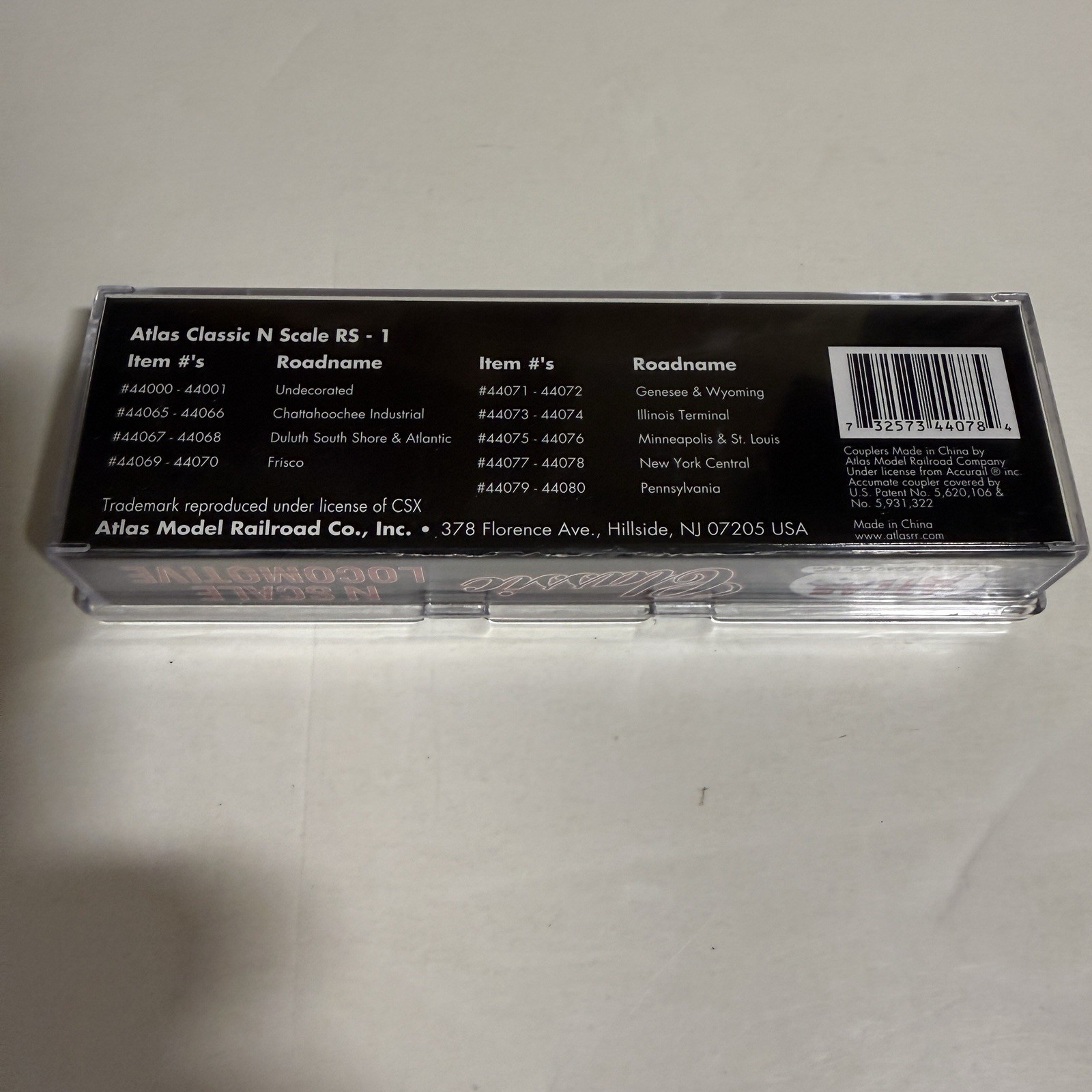 BRAND NEW Rare Atlas N Scale Locomotive RS-1 44078 New York Central 9910 Classic