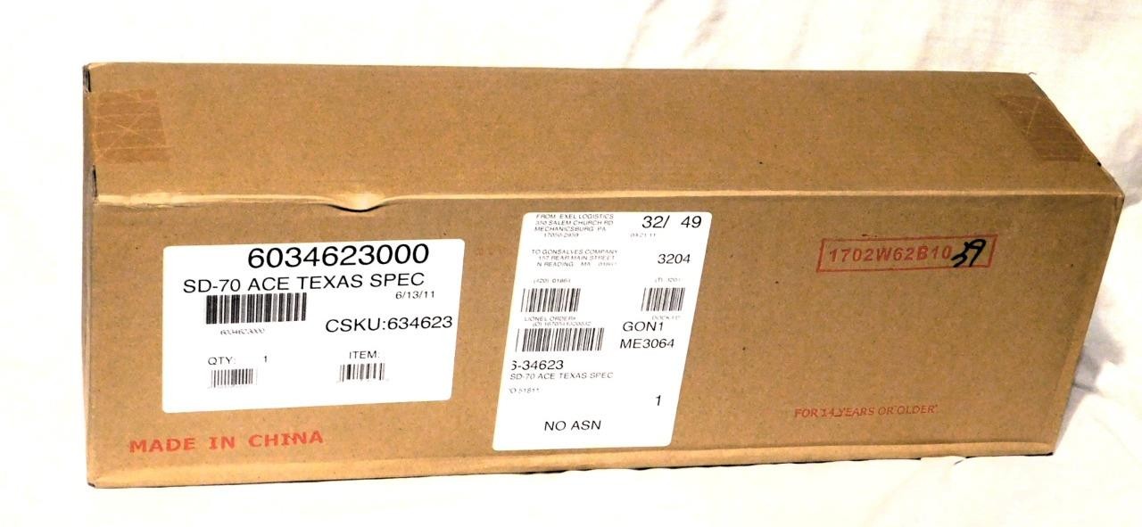 Lionel 6-34623 TEXAS SPECIAL LEGACY SD70 ACe #6340 Diesel C-10 sealed in shipper