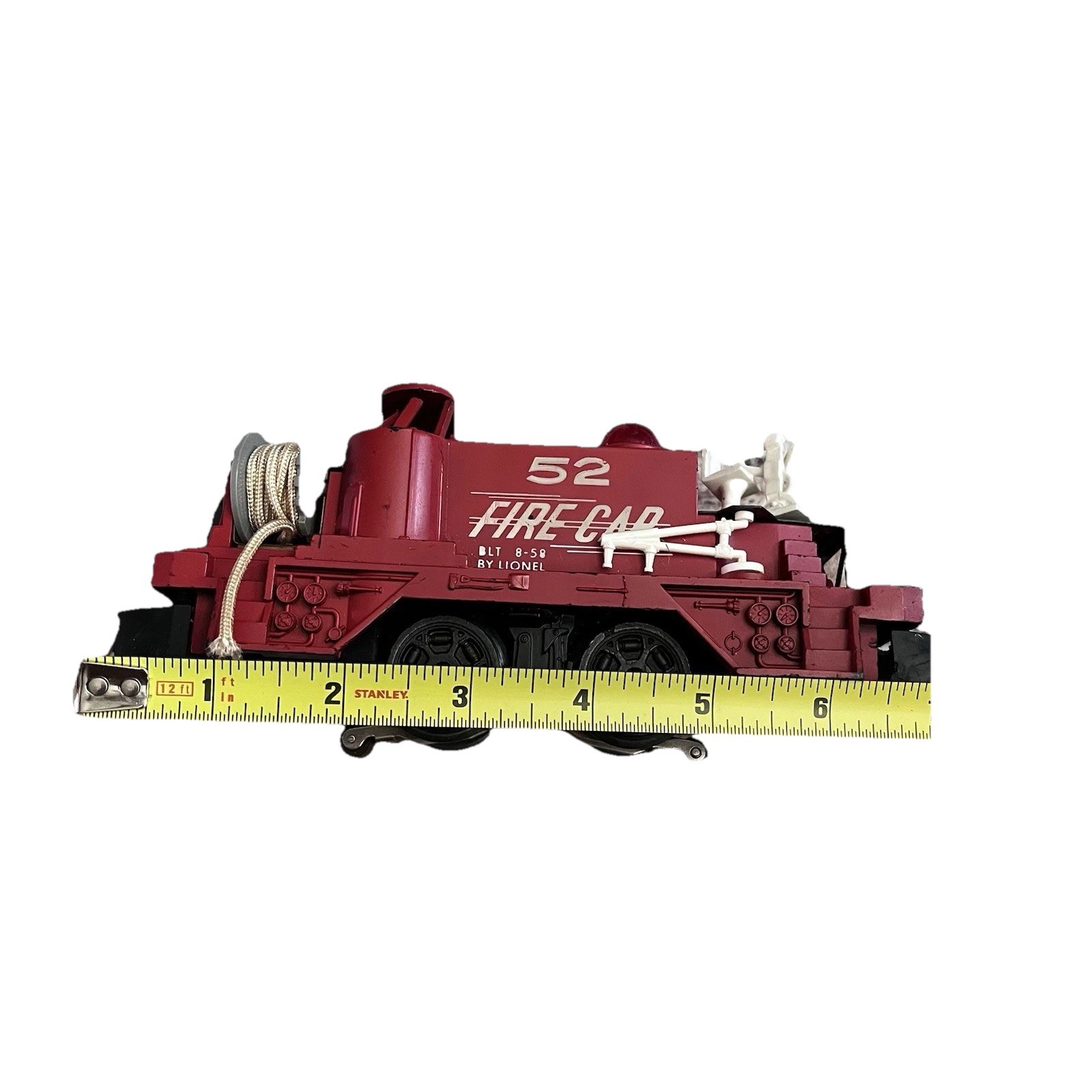 Lionel 52 Fire Car Diecast 1958 Train Diesel Locomotive Postwar Red Jewel Light