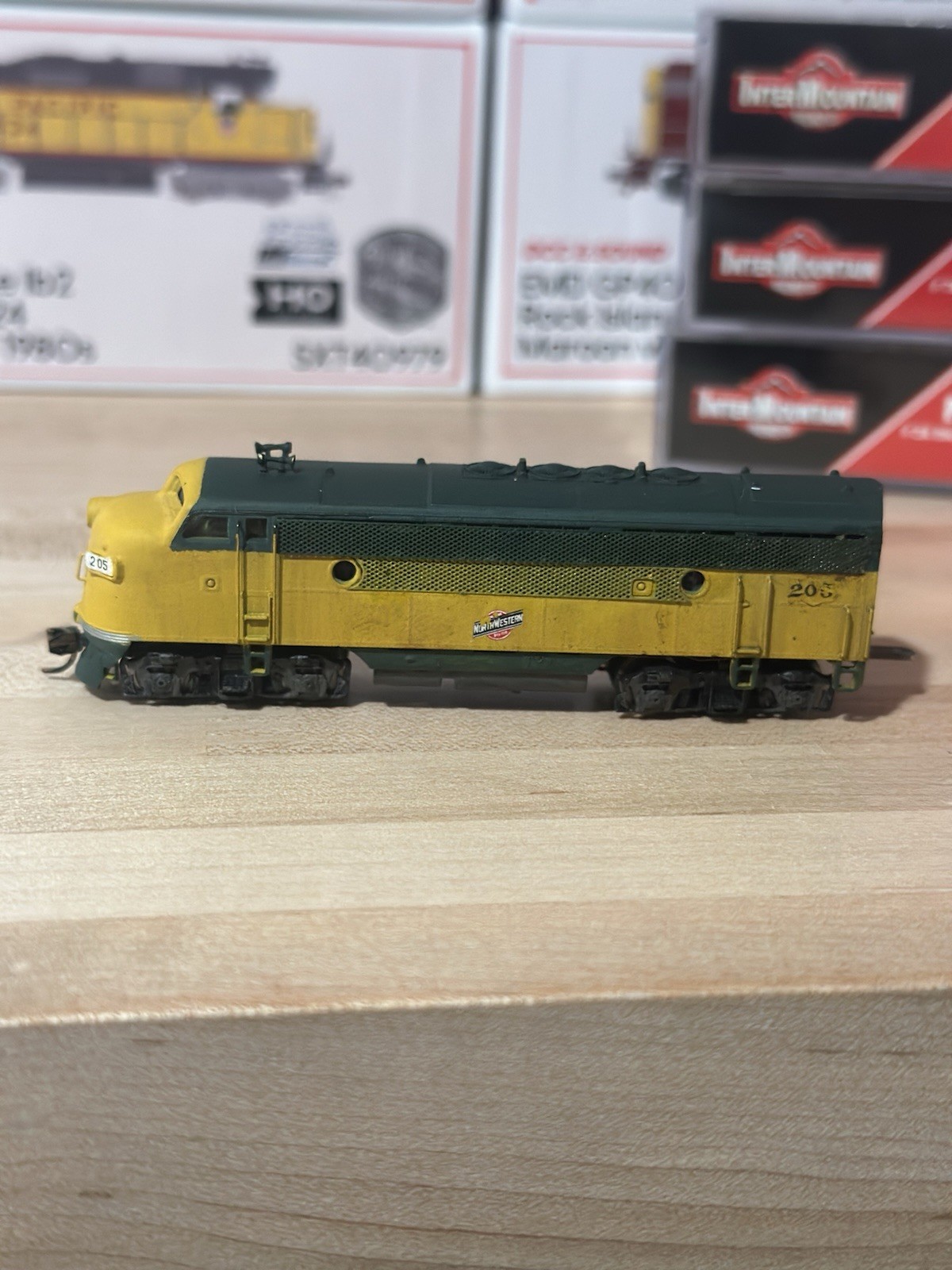 InterMountain N F3A F3B F3B Chicago & North Western CNW #205 Weathered Custom