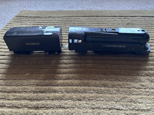 Lionel 1668 O Vintage 2-6-2 Lionel Lines Gunmetal Torpedo Steam Engine w/Tender