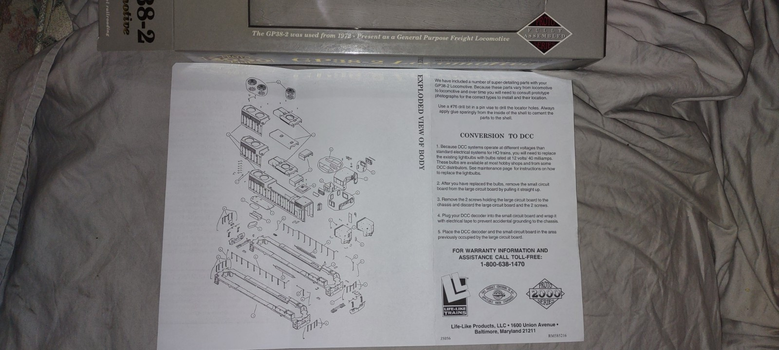 LL#31021 EMD GP38-2 Loco, BNSF#2373, 2nd Gen P2K (DCC 8-pin MB), NIB