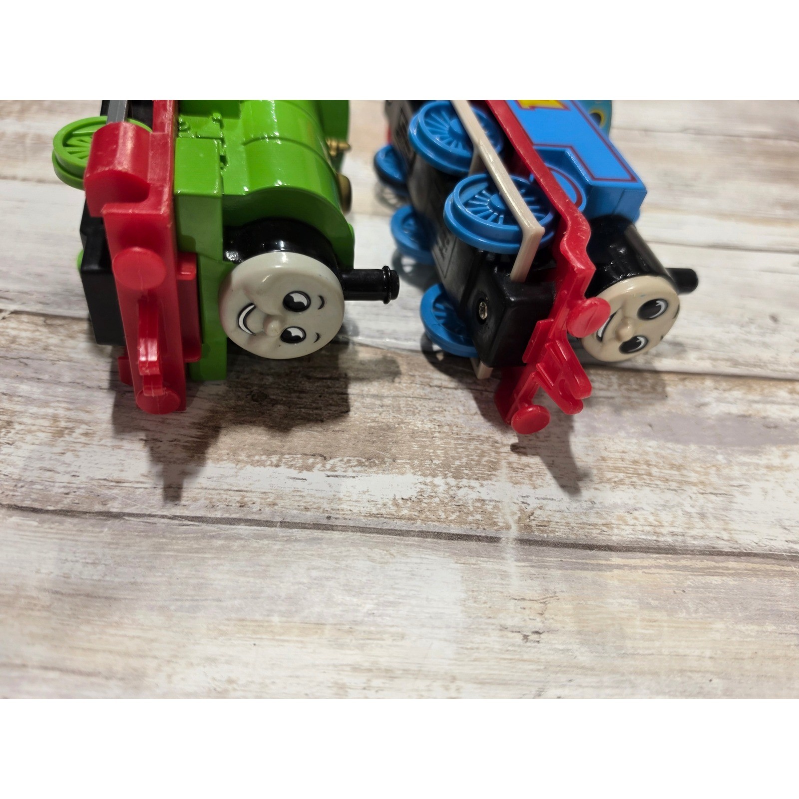 Vintage Thomas & Percy ERTL Toy Trains Blue Green 1990s Set READ
