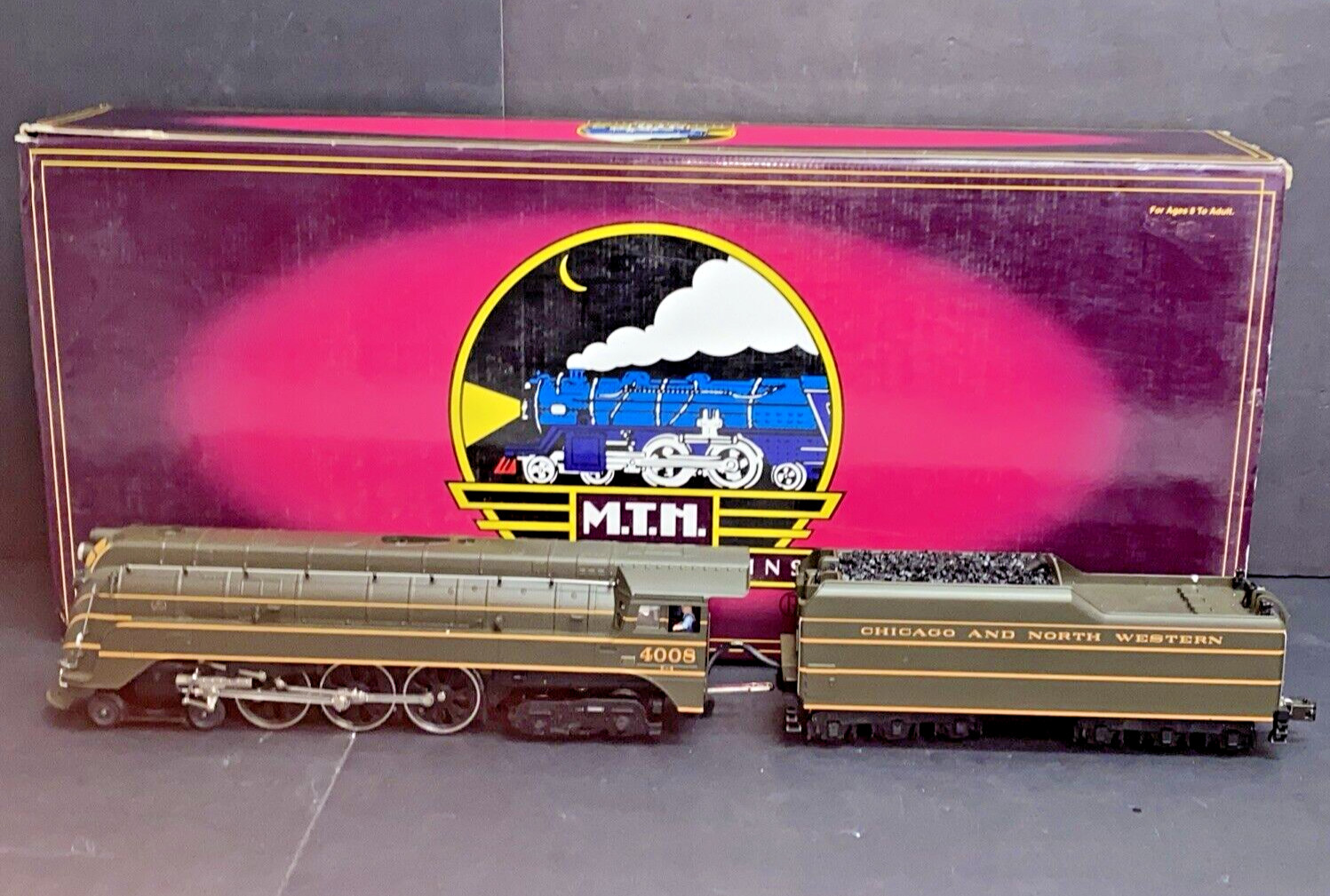 MTH 20-3034-1 Chicago Northwestern 4-6-4 E-4 Hudson Loco Protosound LN J.71