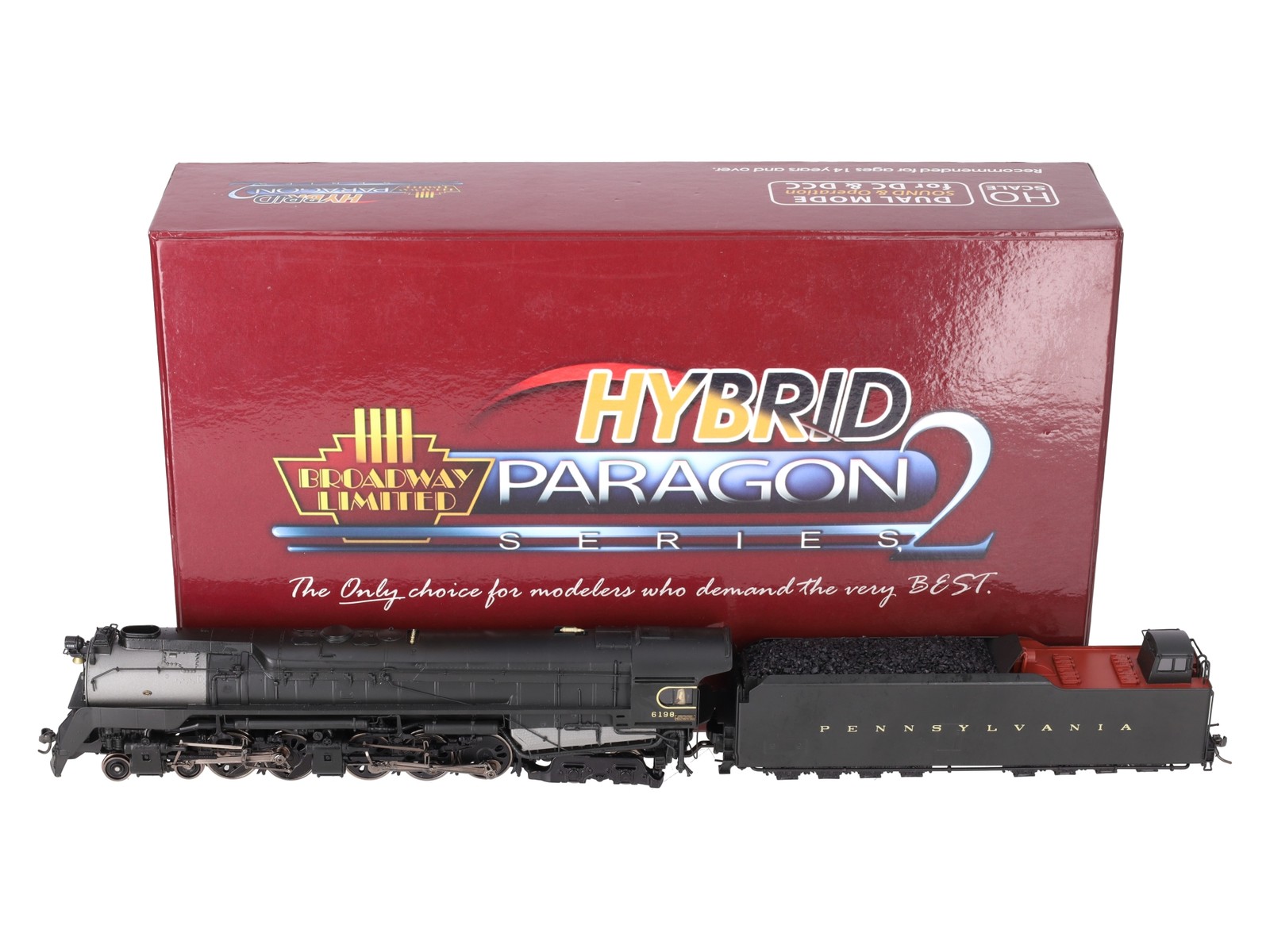Broadway Limited 2068 HO Hybrid PRR Q2 4-4-6-4 Steam Loco #6198 w DCC & Sound EX