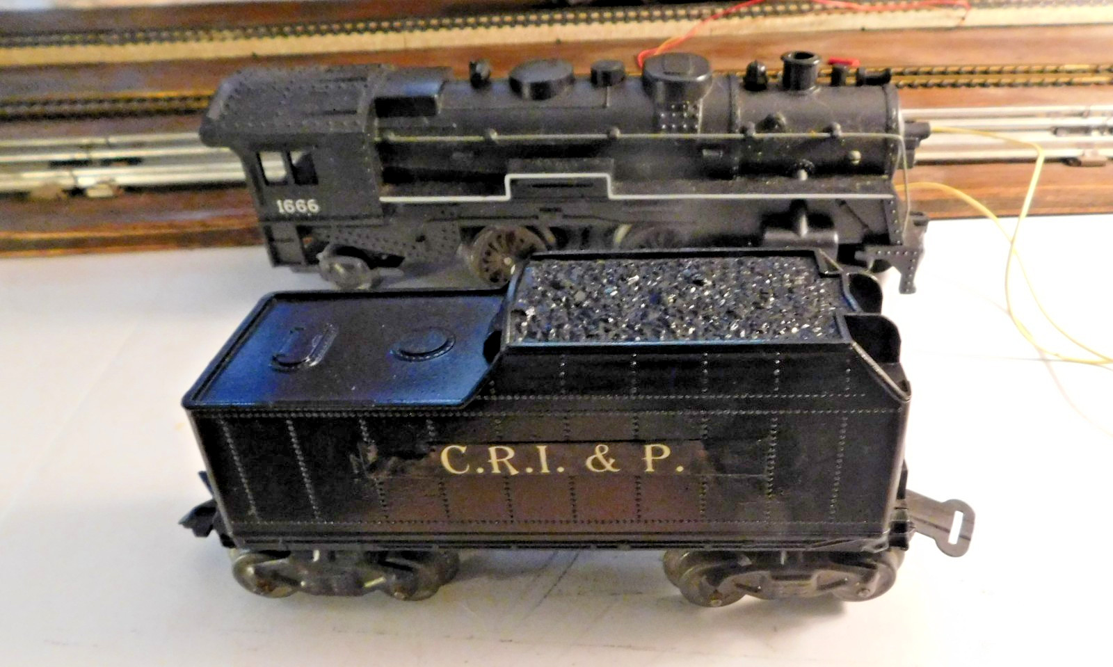 MARX Smoker Locomotive ~ ROCK ISLAND RR ~ Double-Reduction Rd# CRI & P 1666 – O