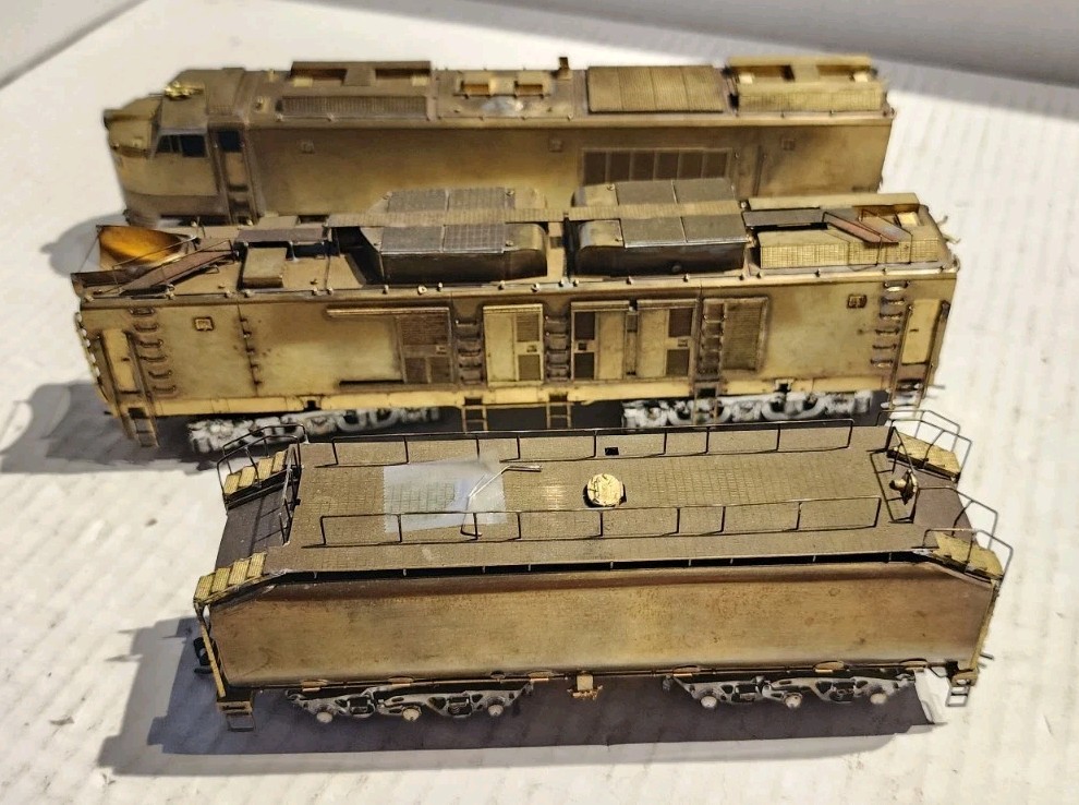 Alco Models HO Scale Brass Gas Turbine Set 3 Units Undecorated