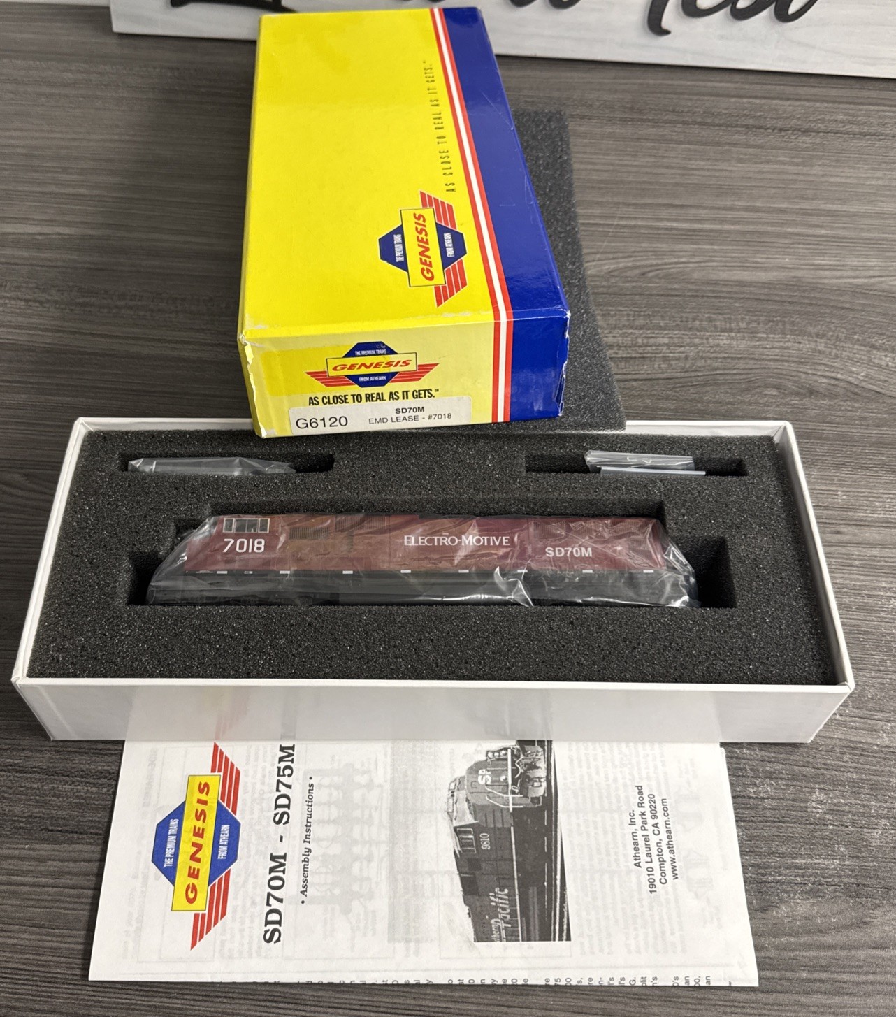 Athearn Genesis HO #G6120 EMD Lease SD70M Diesel Locomotive #7018 LNIB & Tested!