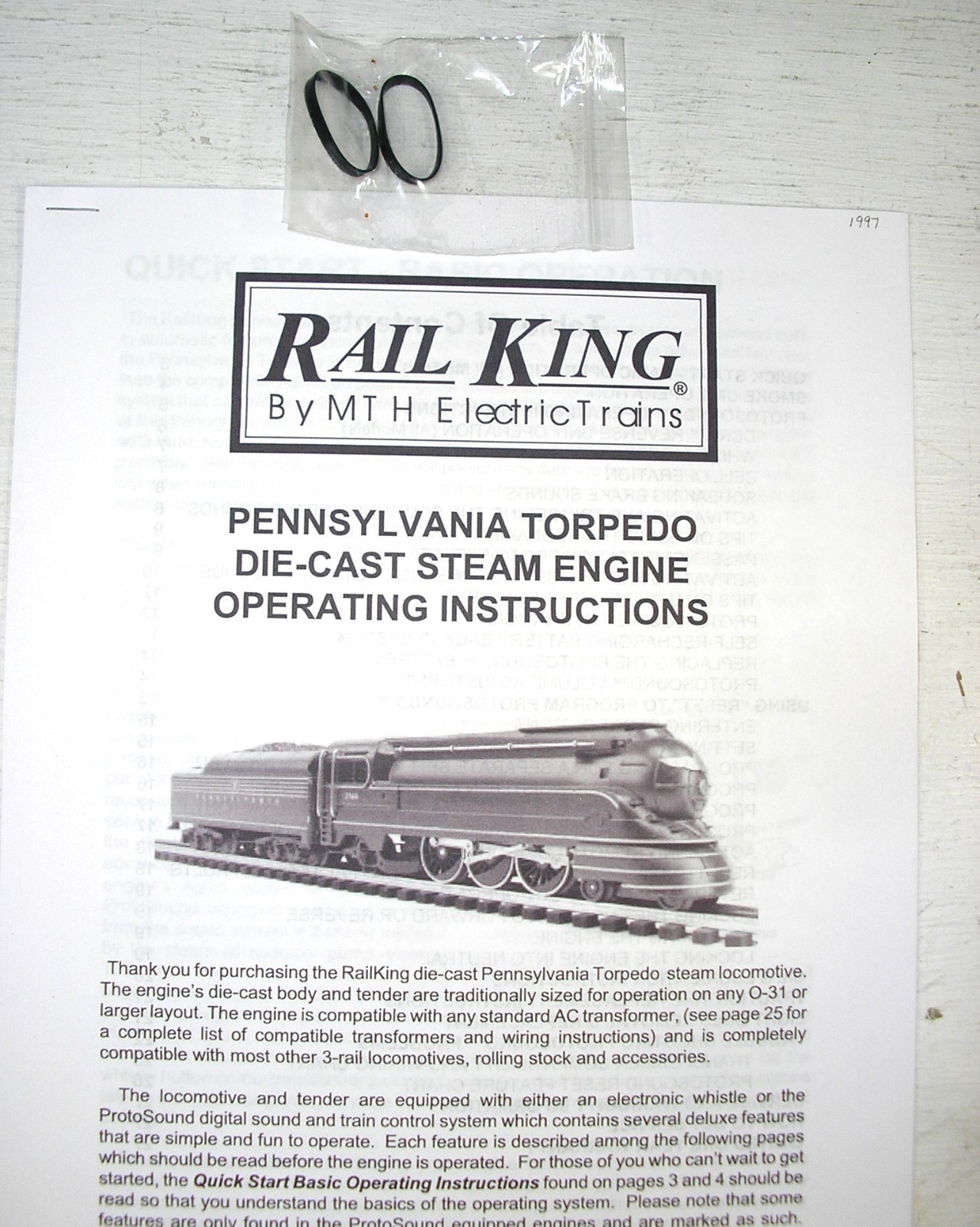 MTH Railking 30-1118-1 Pennsylvania 4-6-2 K-4s Torpedo 3768, Die-Cast, PS1, O31