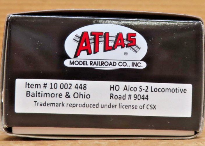 ATLAS 10 002 448 HO Scale B&O Alco S-2 #9044