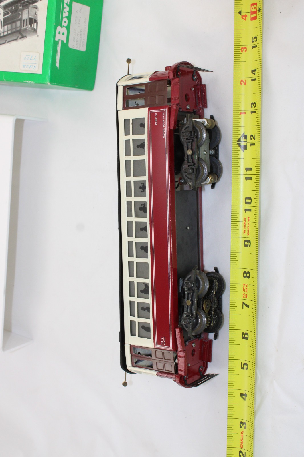 O Scale – Bowser Trolley – Red/Cream Brill Trolley