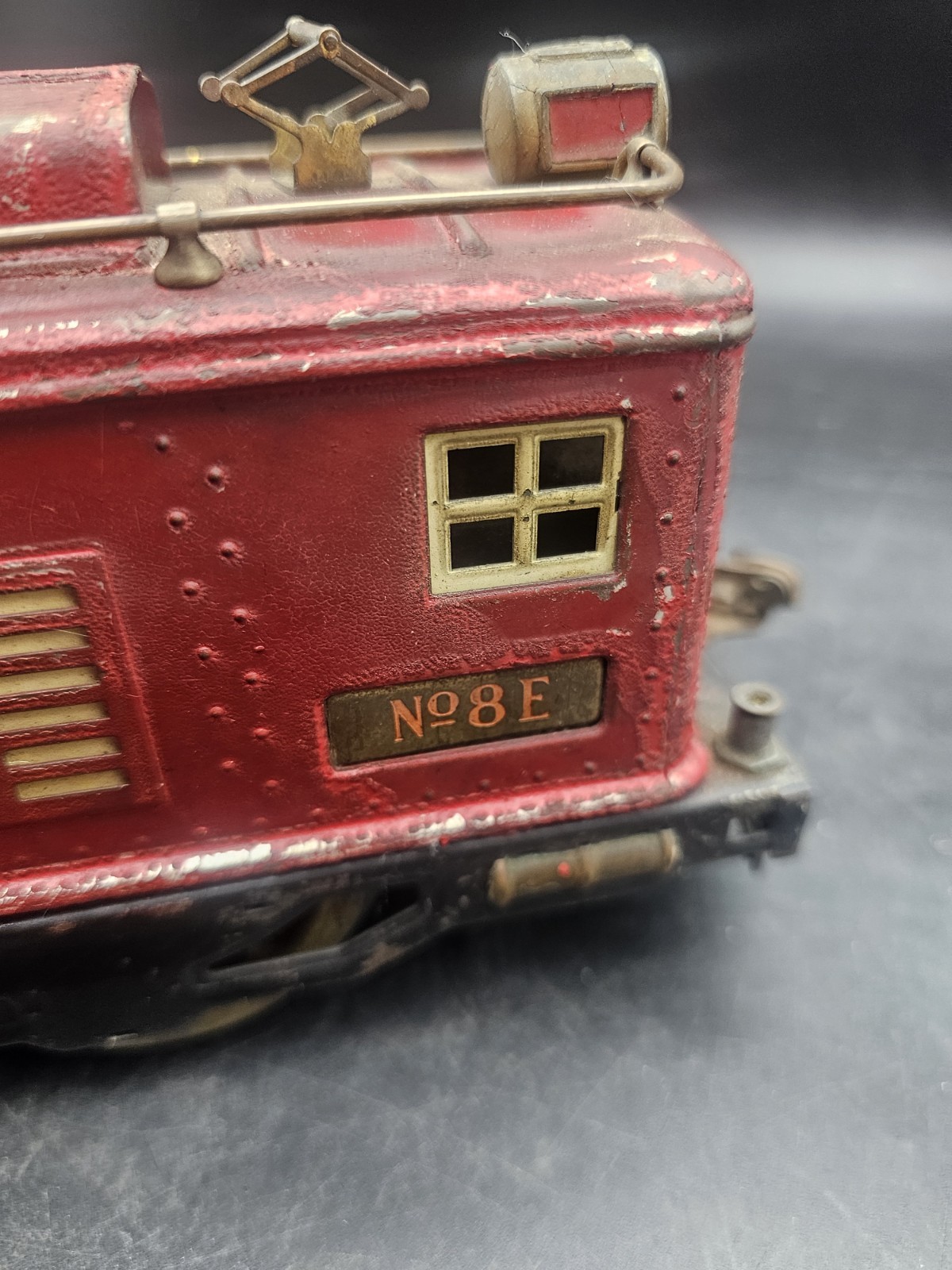 Vintage Lionel Train Prewar Red Maroon Standard Gauge NO 8 E LOCOMOTIVE Untested