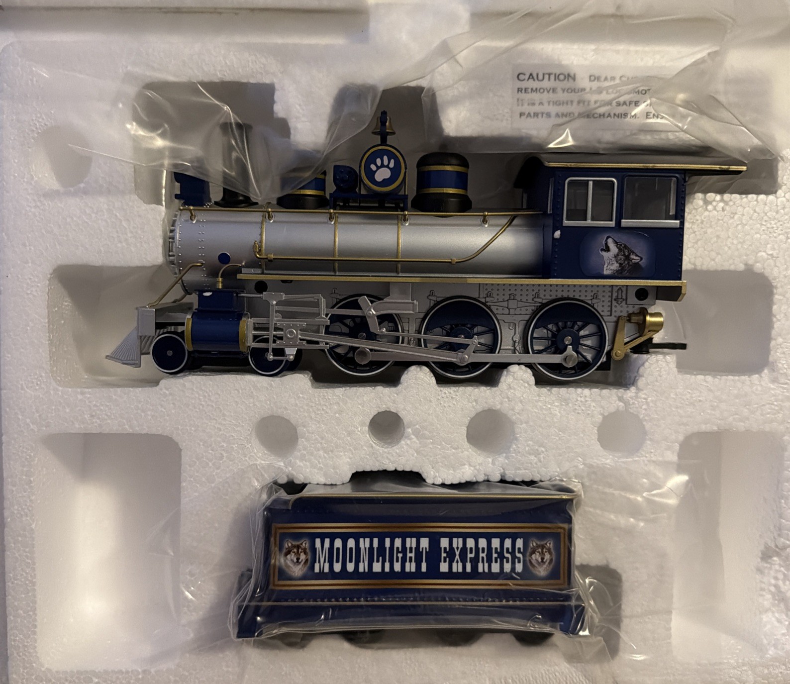 Bradford Exchange- Silver Moonlight Express- Locomotive and Tender- Silver Moon