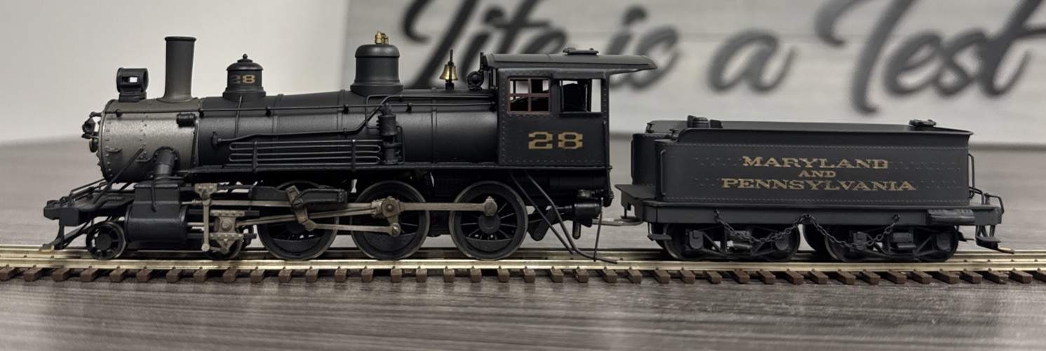Gem Models HO Brass #GN-108 Ten Wheeler Maryland & Pennsylvania 4-6-0 #28 Tested