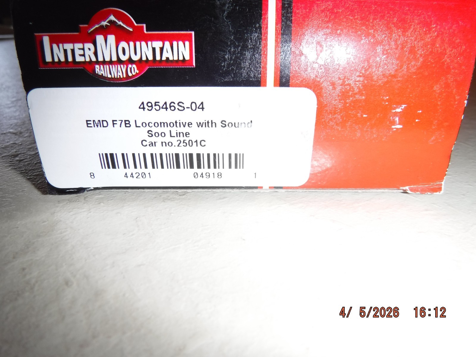 INTERMOUNTAIN HO EMD F7B SOO LINE TENDER LOCOMOTIVE #2501C w/SOUND/DCC NOS NEW!