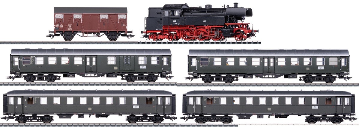 Märklin 39665 +41329 Steam Locomotive Br 66 + Car Set Sound Many Functions New