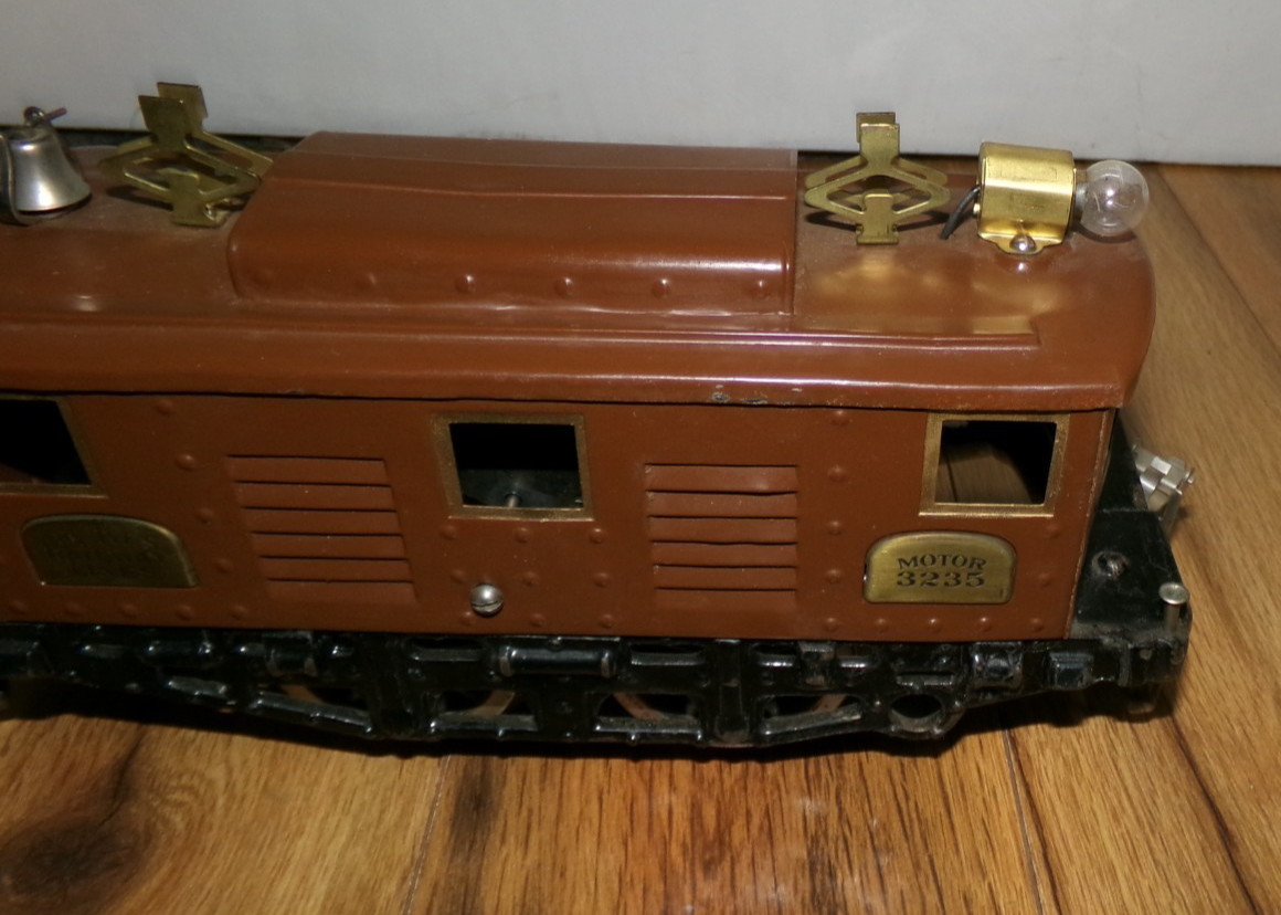 ***UNTESTED** Antique Ives #3235 Railway Line Electric Brown Loco Standard Train