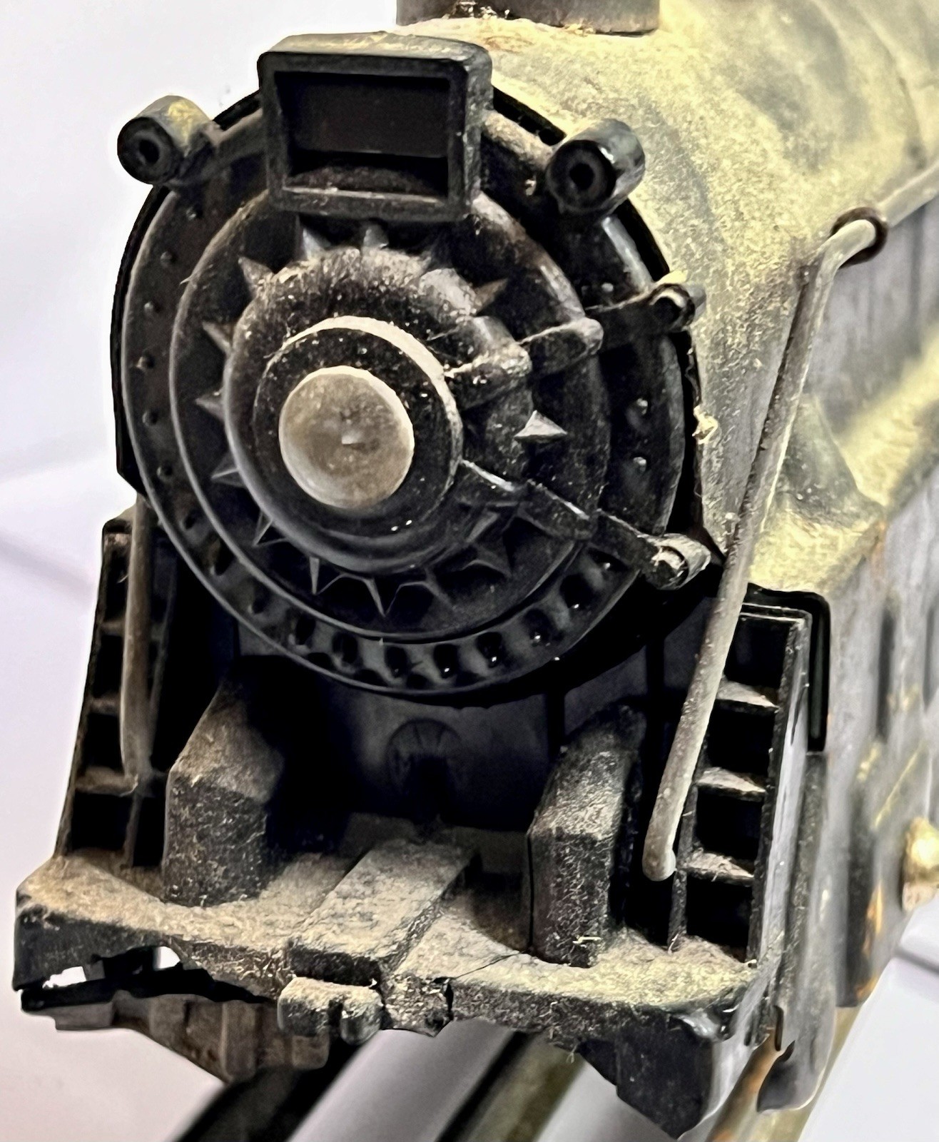 Vintage Metal Steam Locomotive Engine w/ Lionel Whistle Coal Tender Train Pair