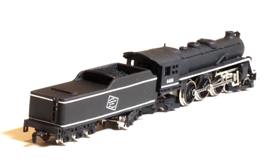 Brass Z-scale Steam Locomotive Milwaukee Hudson & 5 AZL Pullman Passenger cars