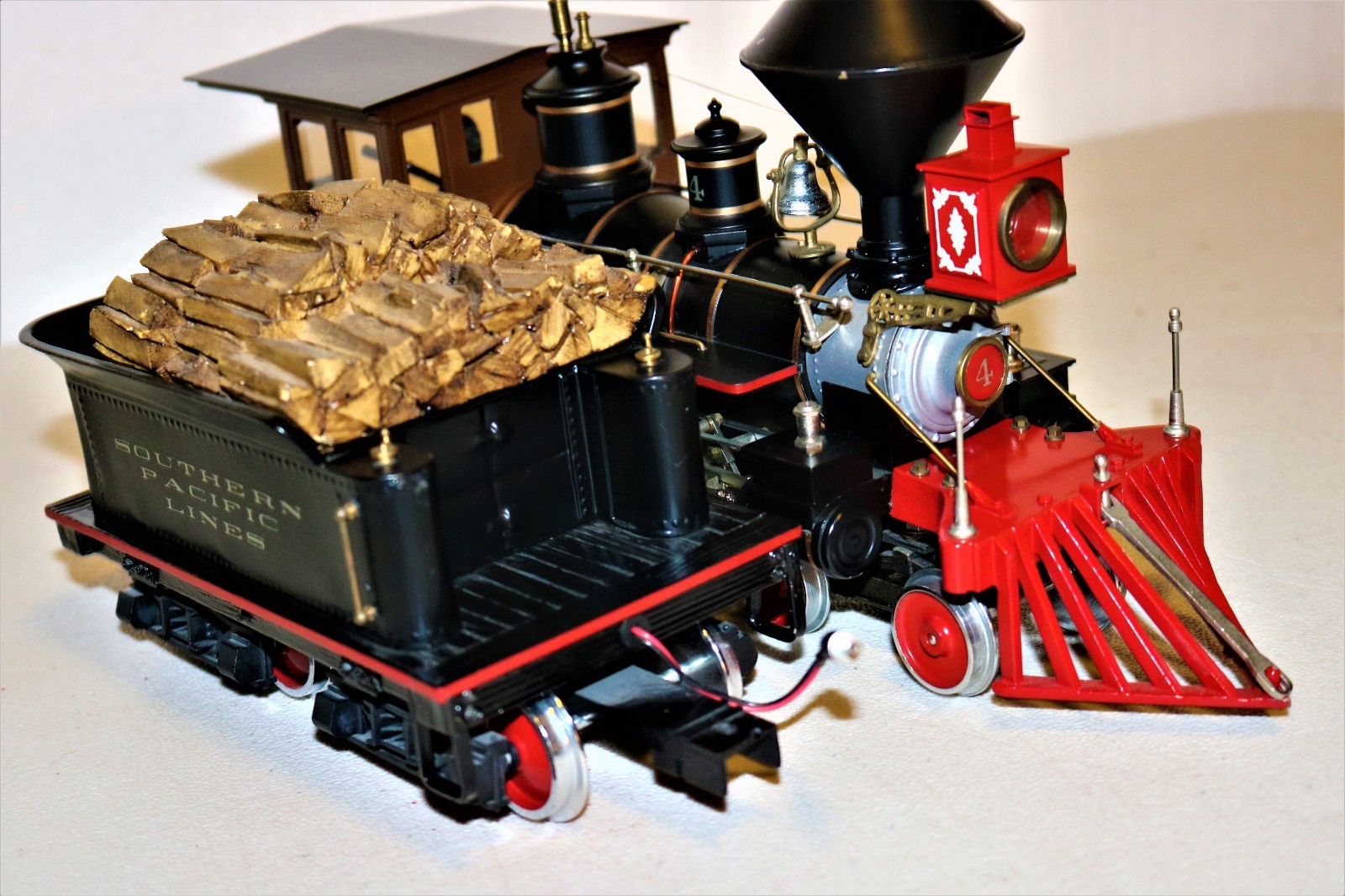 BEAUTIFUL RARE G scale Brass DELTON Southern Pacific Lines SP 4-4-0 #4 -Ser#44