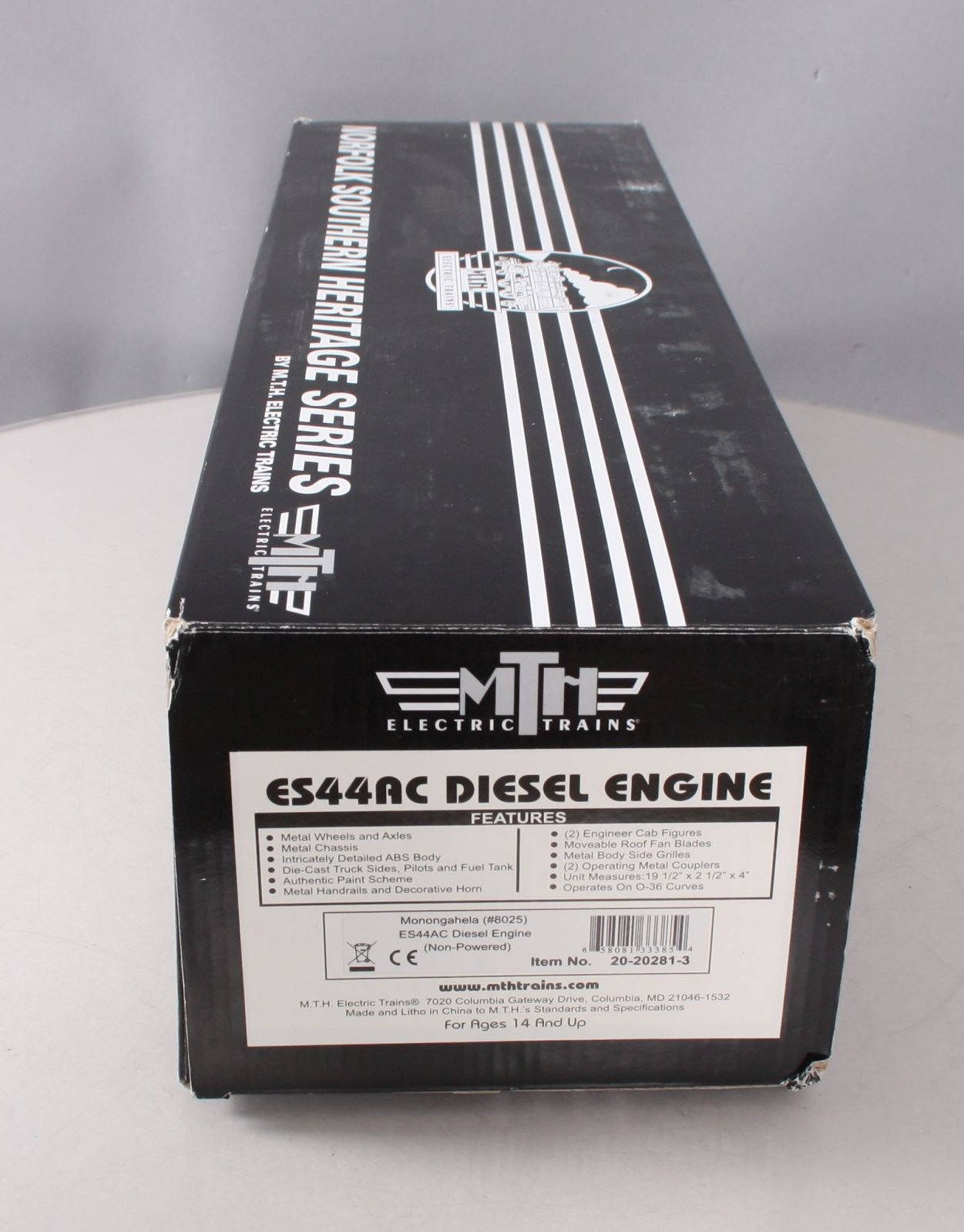 MTH 20-20281-3 Monongahela ES44AC Non-Powered Diesel Engine #8025 LN/Box