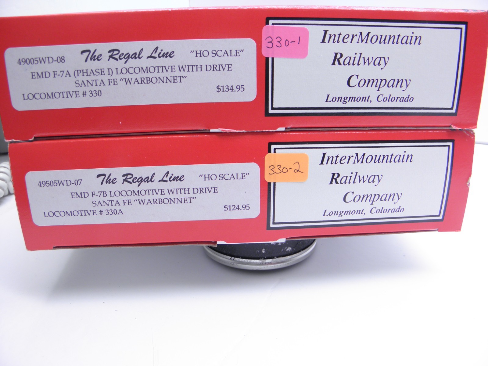 INT MTN -EMD F 7A & F 7B POWERED UNITS – WARBONNET CHECKED & RUNS DCC PLUG HO
