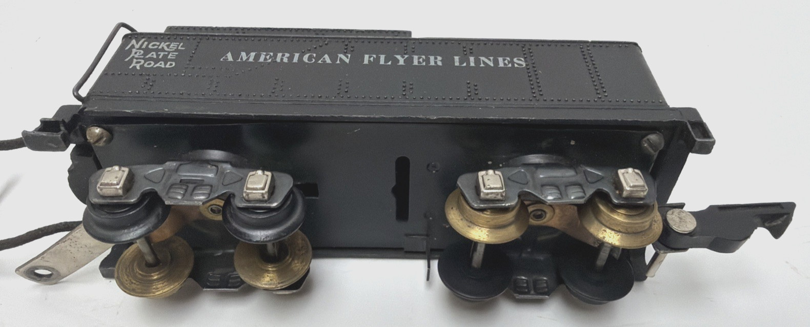 VINTAGE AMERICAN FLYER LINES S-GAUGE DIE-CAST NICKEL PLATE ROAD LIGHTED TENDER