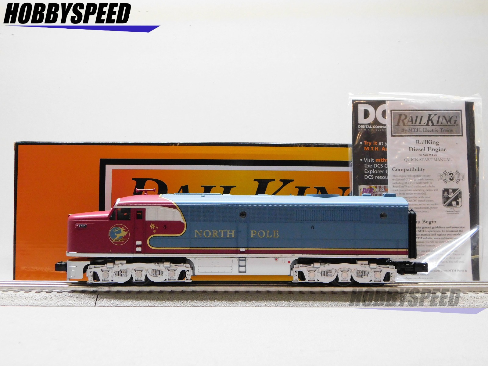 MTH RAILKING NORTH POLE ALCO PA A-UNIT DIESEL ENGINE O GAUGE 30-21328-1 NEW