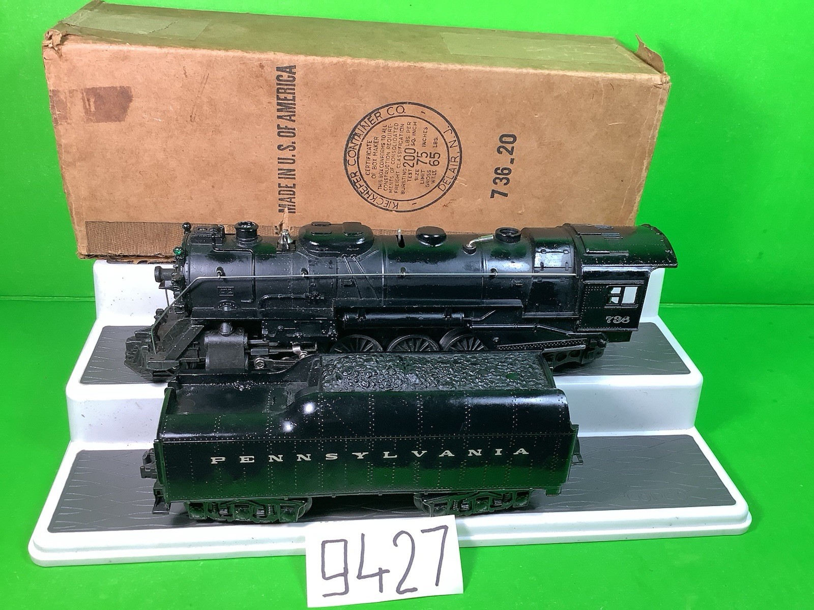 LIONEL POSTWAR # 736 BERKSHIRE STEAM LOCO OB, & 2671W TENDER