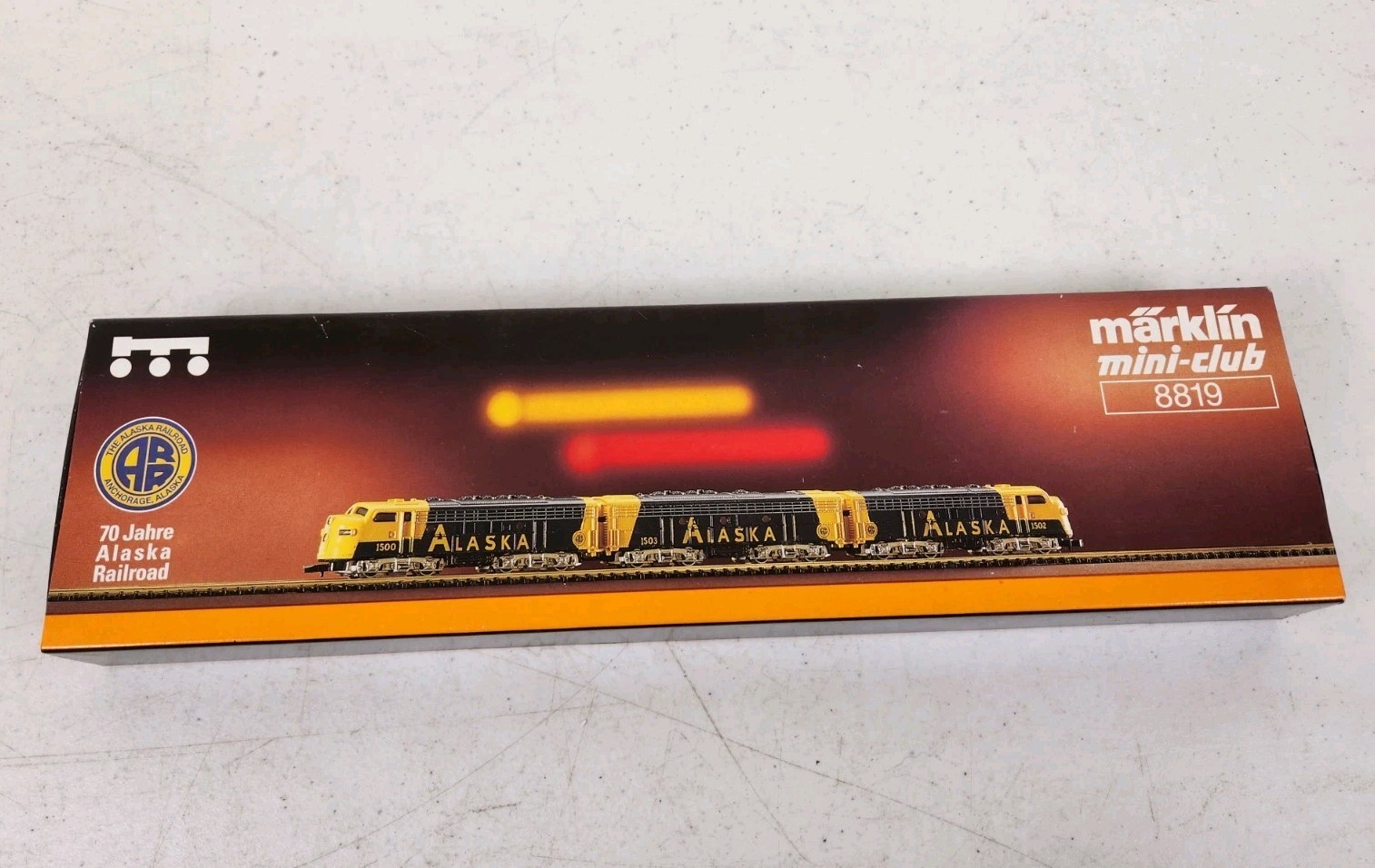 Marklin Mini-Club 8819 F7 A/B/A Engine set Alaska Z Scale With Original Box!!