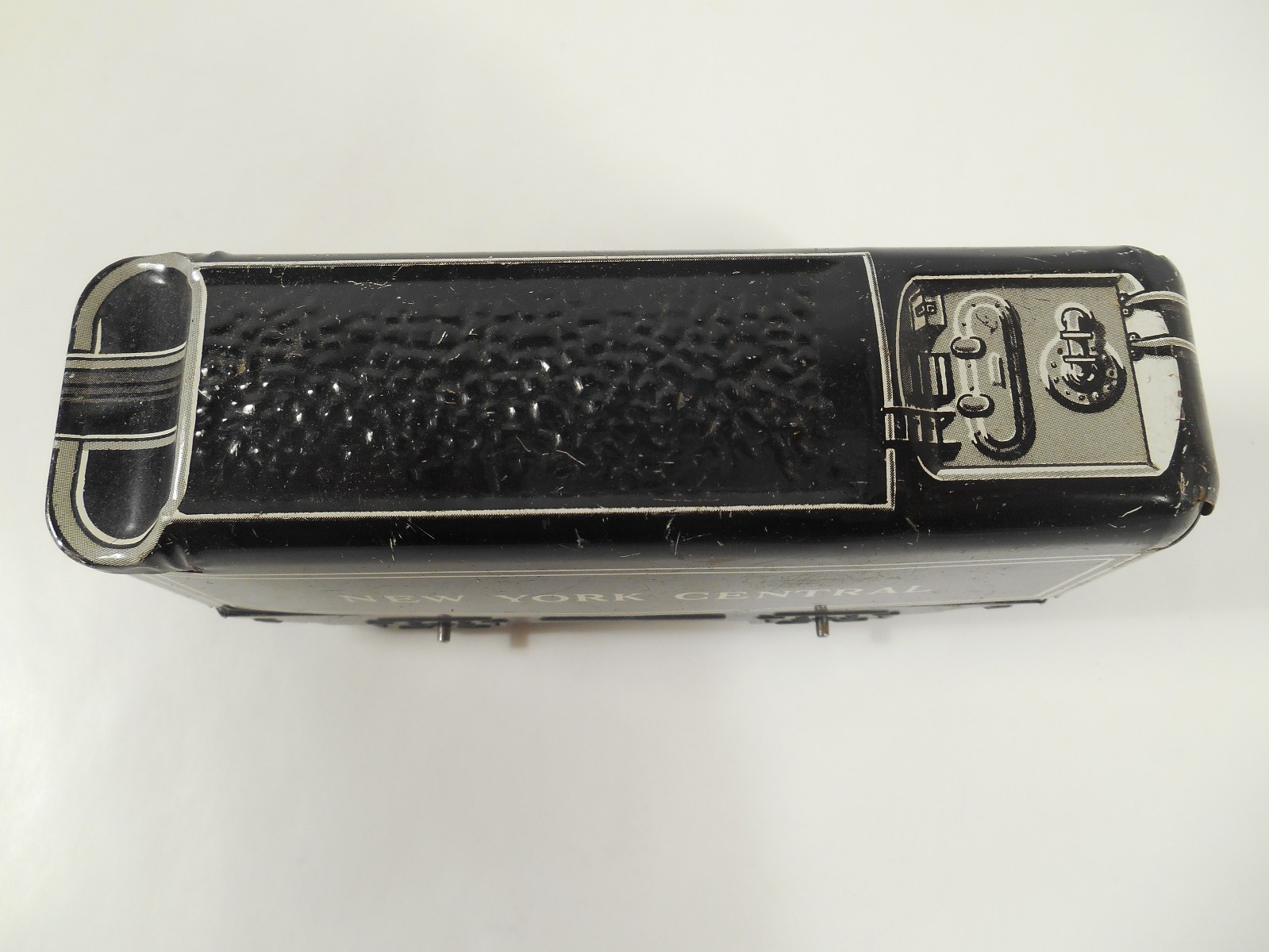 Vintage Louis Marx Tin Litho Steam Locomotve 897 + Tender & 3 Litho Cars
