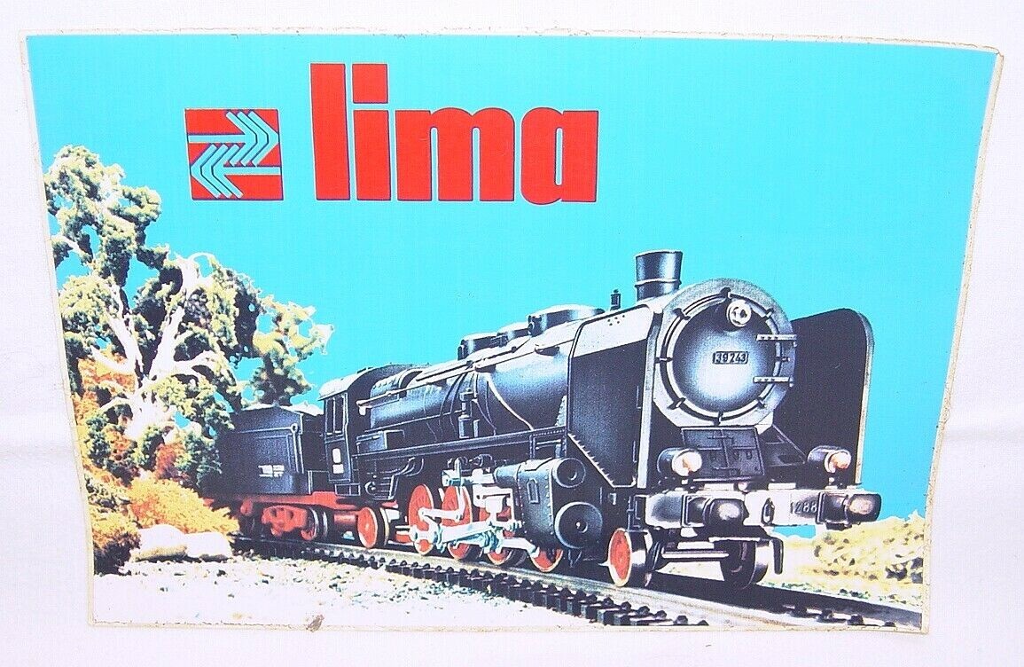Lima HO Trains Large A5 TOY SHOP COMMERCIAL WINDOW STICKER 1975 TOP RARE!