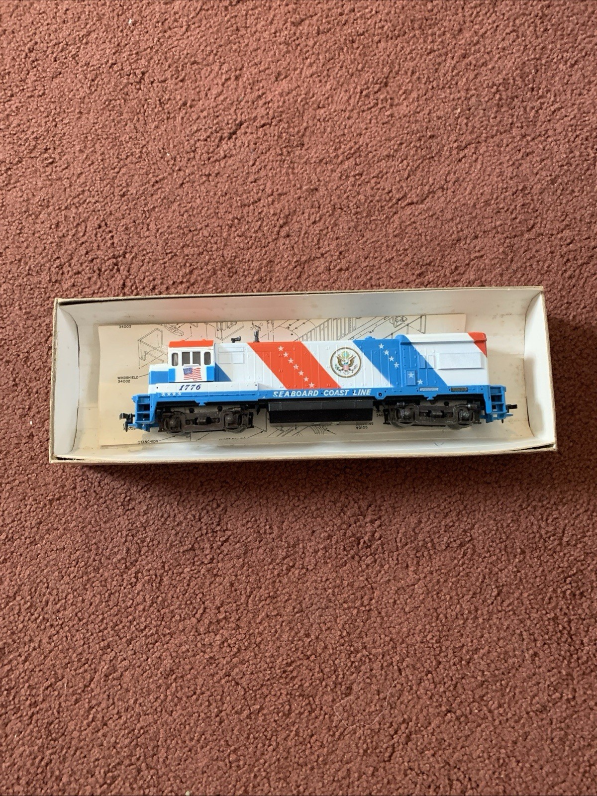 Athearn Diesel Locomotive U33B Seaboard Coast Line spirit of 1776 in org box