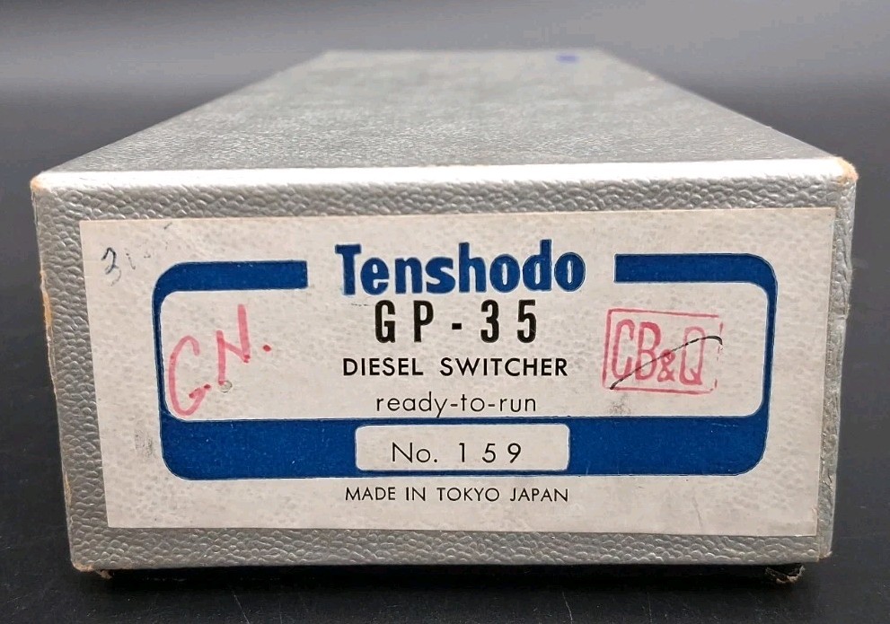 HO BRASS MODEL TENSHODO GP-35 DIESEL SWITCHER GREAT NORTHERN 159 FACTORY PAINT