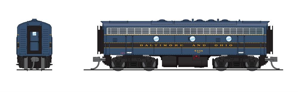 N EMD F7B B&O 5456 Para4 W/sd