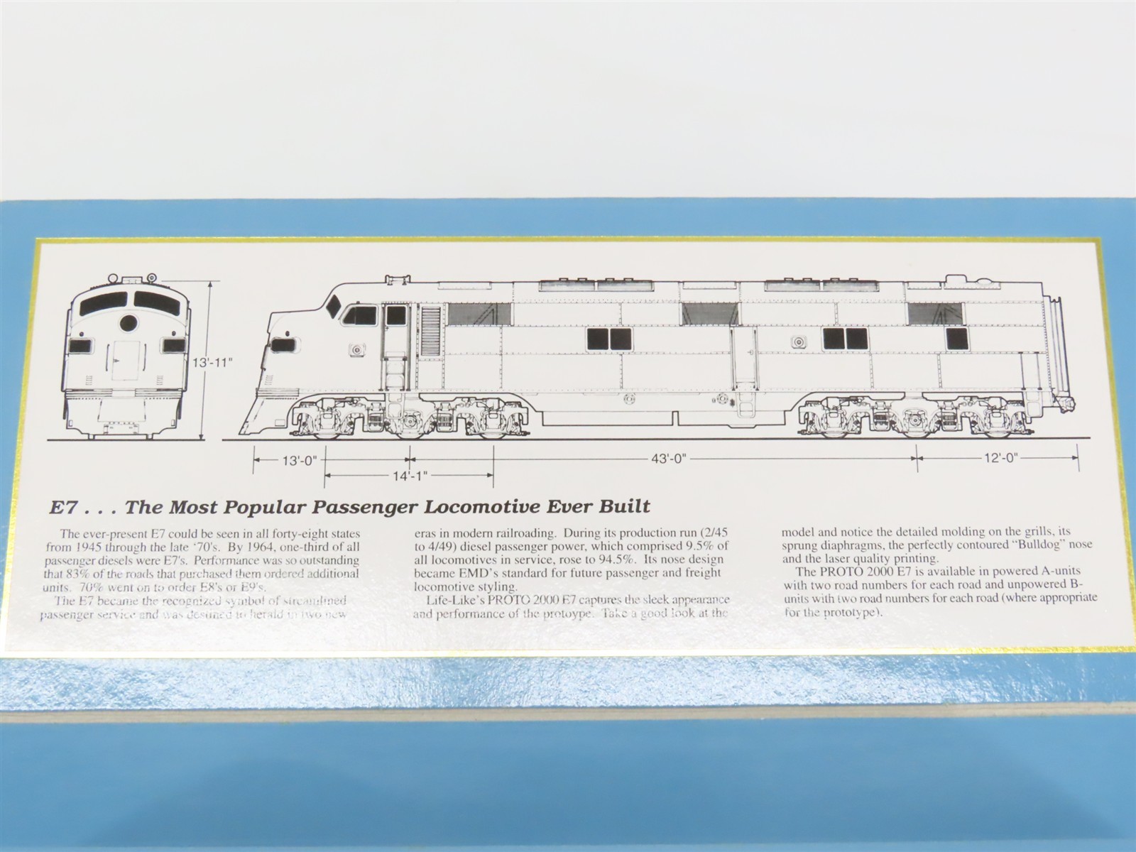 HO Scale Proto 2000 21072 Undecorated EMD E7A Diesel Locomotive – DCC Ready