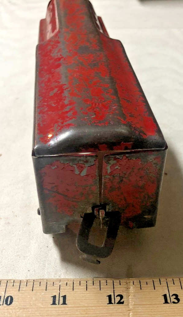 Marx Lumar Lines Red Floortoy Train Engine Stamped Steel – complete (#2)