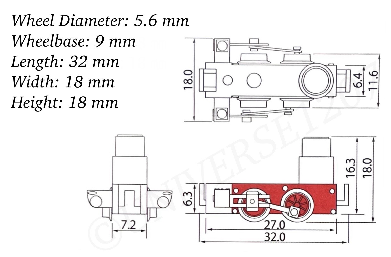 HOn30/HOe Scale 0-4-0 Side-Tank Super Mini Steam Locomotive Sophia Kit 009 PH
