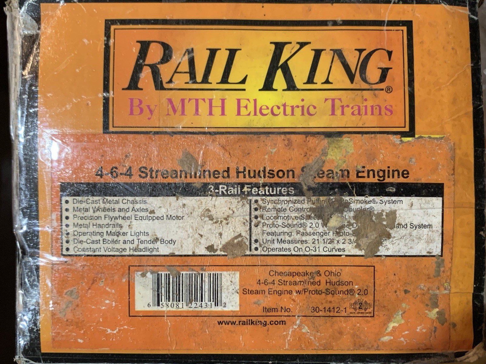 MTH RAILKING CHESAPEAKE & OHIO HUDSON 4-6-4 STEAM ENGINE PS2! 30-1412-1 C&O