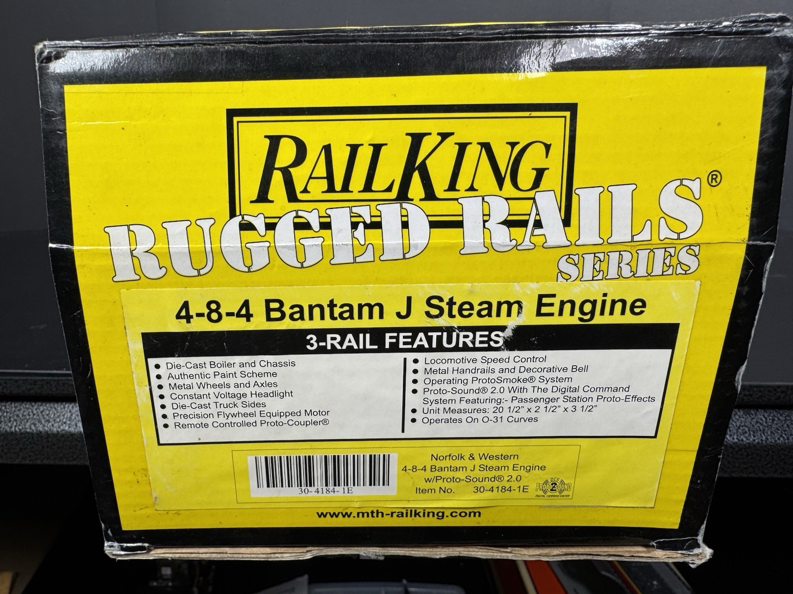 MTH RailKing 30-4184-1E Norfolk & Western J-class steam engine #612 PS2 BCR LNIB
